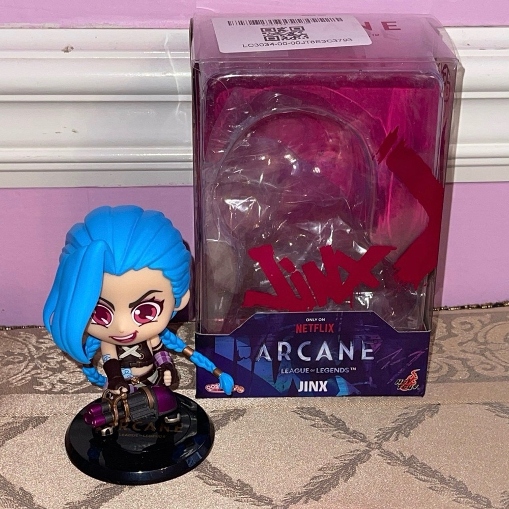 Official league of legends arcane jinx powder hot toys figure statue toy anime